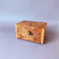 Image 2 of Mini-Altar Kit - Maple Burl with Boxwood and Brass Knob