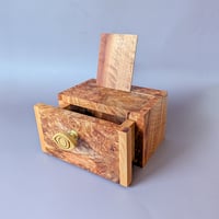 Image 3 of Mini-Altar Kit - Maple Burl with Boxwood and Brass Knob
