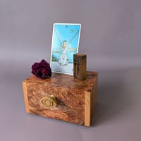 Image 1 of Mini-Altar Kit - Maple Burl with Boxwood and Brass Knob