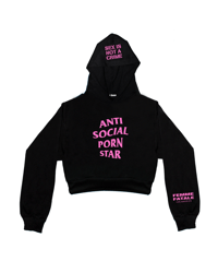 Image 4 of ANTI       SOCIAL       STAR       CROPPED       HOODIE       