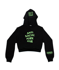 Image 3 of ANTI       SOCIAL       STAR       CROPPED       HOODIE       