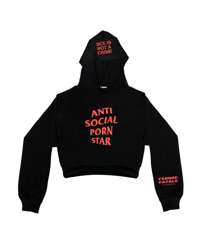 Image 5 of ANTI       SOCIAL       STAR       CROPPED       HOODIE       