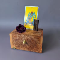 Image 1 of Mini-Altar Kit - Maple Burl with Brass Knob and Cold Cast Brass Knot Fill