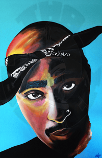Image 1 of 2PAC 24" x 36" PRINT • ORIGNIAL PAINTING By: SAVO888