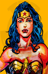 Image 5 of WONDER WOMAN 11" x 17" PRINT • ORIGINAL PAINTING By: SAVO888