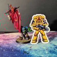 Image 2 of Alignment Ink's Pixel Marines - 3 Glossy Vinyl Stickers
