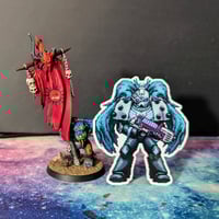 Image 6 of Alignment Ink's Pixel Marines - 3 Glossy Vinyl Stickers