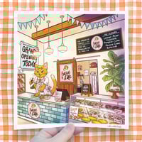 Image 1 of Slice of Life, Cat Bakery, Pie Shop - Fine Art Print
