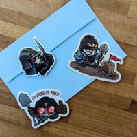 Image 1 of Muddy Trench Fighters - 3 Vinyl Stickers