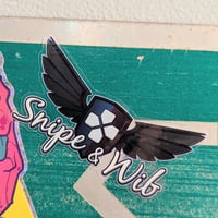 Image 1 of Snipe & Wib Logo Sticker - 3 inch Transparent Vinyl Sticker