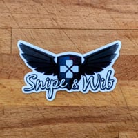 Image 2 of Snipe & Wib Logo Sticker - 3 inch Transparent Vinyl Sticker