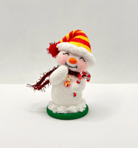 Image 3 of Chiefs snowman with football and Chiefs snowman with candy cane