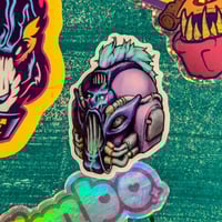 Image 1 of Drooling Pink Loud Helmet - 2 inch Glossy Vinyl Sticker