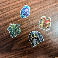 Image 1 of DiceyJune's Traitor Helmets - 4 Glossy Vinyl Stickers