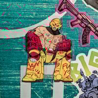 Image 1 of ANGRY MARINE - 3 inch Transparent Vinyl Sticker