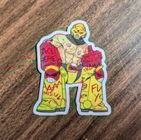 Image 2 of ANGRY MARINE - 3 inch Transparent Vinyl Sticker