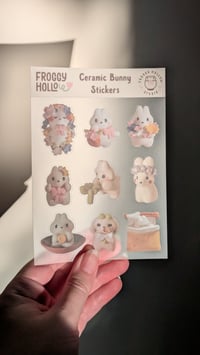Image 4 of Ceramic Bunny Stickers FHS03