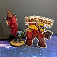 Image 2 of Red Old-Hammer Imperial Marine - 3 inch Transparent Vinyl Sticker