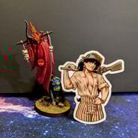 Image 3 of Qsy's Pinups "Freedom Fighter" - 2.7 inch Glossy Vinyl Sticker