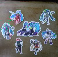 Image 1 of Mikupocalypse Mega Bundle - 7 Transparent Vinyl Stickers