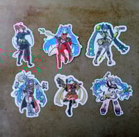Image 1 of Kabewski's Mikuhammer Bundle - 6 Transparent Vinyl Stickers