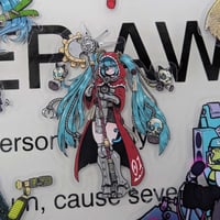 Image 2 of Mikuhammer 40,000 Toaster Enjoyer - 3 inch Transparent Vinyl Sticker