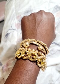 Image 2 of Stack & Go Gold bracelet set