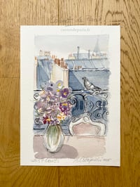 Image 2 of Les Fleurs, Paris - Original Watercolor