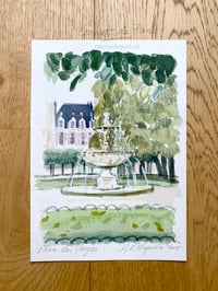 Image 2 of Place des Vosges, Paris - Original Watercolor