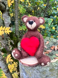 Image 2 of Love You Bear ..needle felted 