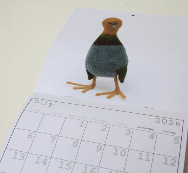 2026 Quirky bird calendar