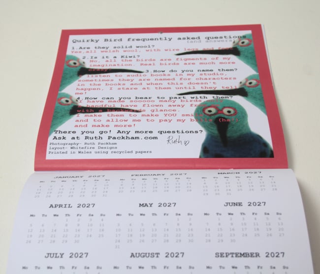 2026 Quirky bird calendar