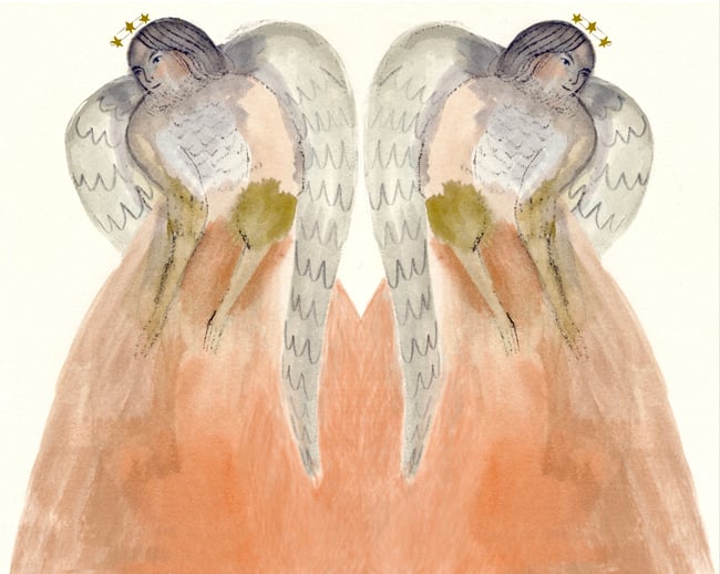 Twin Angels ~ Giclee print