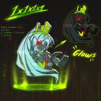 Image 1 of 1x1x1x1 GLOW IN THE DARK HARD ENAMEL PIN