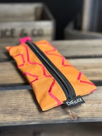 Image 4 of Flat Zip Pouch - Stitched Design