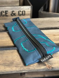 Image 5 of Flat Zip Pouch - Stitched Design