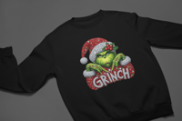 Image 1 of Grinch Bedazzled Crewneck