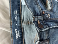 Image 2 of Old Navy Slim Fit Ripped Jeans with Plaid