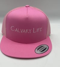 Calvary Life Embroidered Pink Snapback