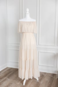 Image 1 of Item 17: Blencot Swiss Dots Dress, Cream SMALL 