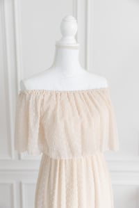 Image 3 of Item 17: Blencot Swiss Dots Dress, Cream SMALL 