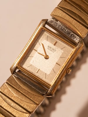 80s seiko tank "2 tone"