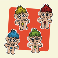 Image 1 of Troll Sticker Sheet