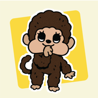 Image 1 of Baby Chimp Sticker