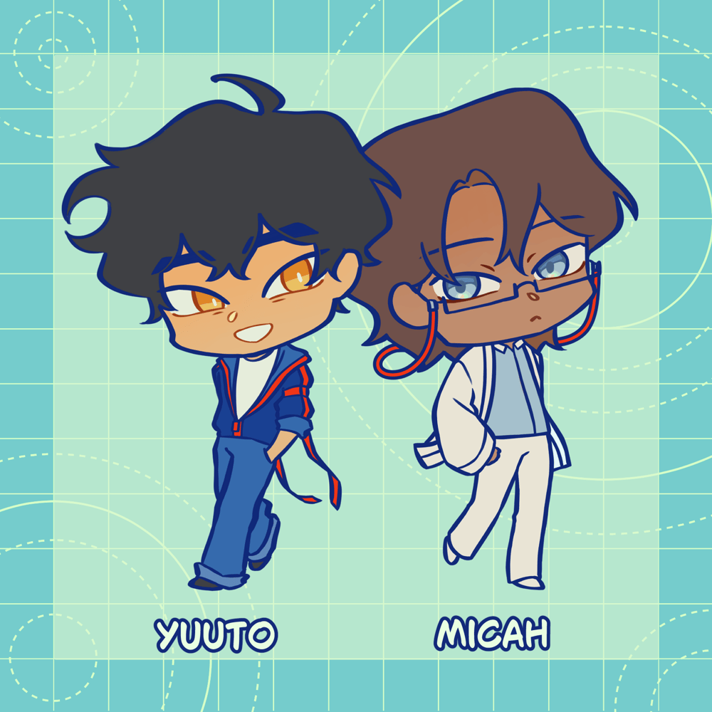 Image of Yuuto and Micah 6cm Stickers