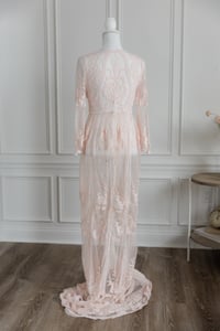 Image 5 of Item 39: J&J Sheer Blush Lace Dress MEDIUM