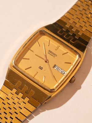 80s seiko gold "square"