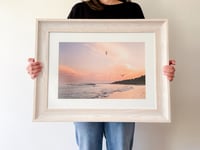 Image 1 of CLOSEOUT FRAMED PRINT! 12x18 ✨ LOCAL PICKUP ONLY ✨ - Sunset Soar | Higgins Beach Maine