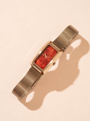 70s seiko tank silver "red marble"