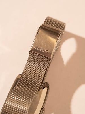 70s seiko tank silver "red marble"